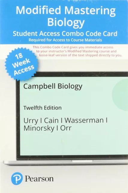 Campbell Biology -- Modified Mastering Biology with Pearson eText + Print Combo