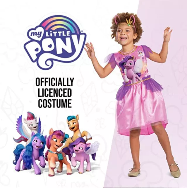 Costume da bambina My Little Pony una nuova generazione principessa petali pipp abito elegante S 2