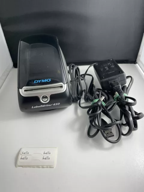 Dymo LabelWriter 450 Thermal Printer 1750110 With AC Adapter and USB Cable