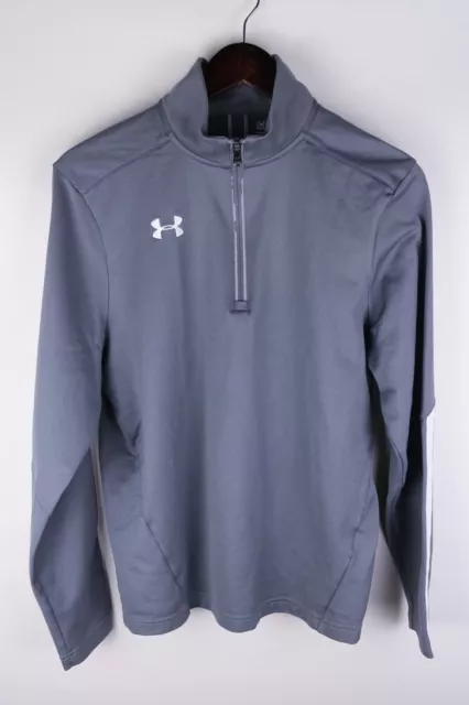 Under Armour Men Track Jacket Activewear Leisure Loose Grey Pullover size S/M