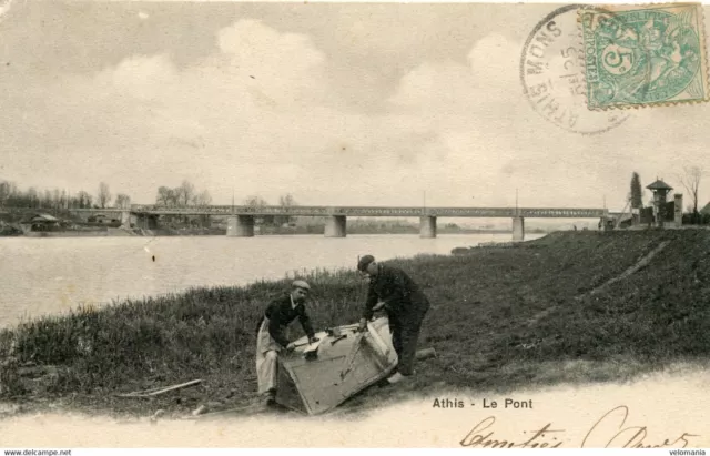 13195 cpa 91 Athis Mons - Le Pont