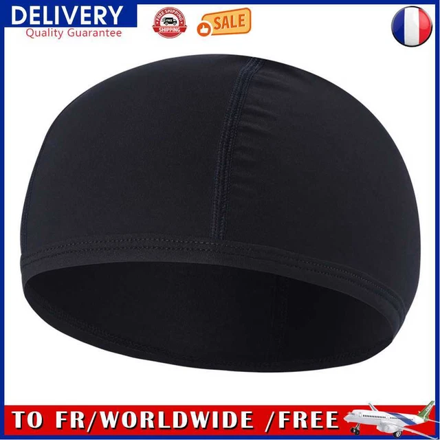 Quick Dry Helmet Liner Cap Anti-UV Motorcycle Windproof Riding Hats (Black)