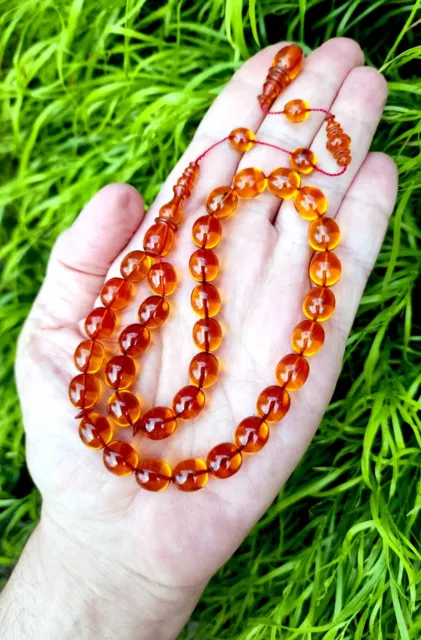 Fire Amber Bakelite  Prayer Worry Beads Subha Tasbeh  تسبيح Masbaha مسبحة