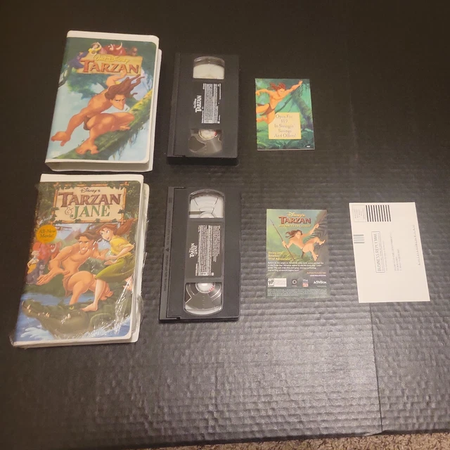 DISNEY TARZAN AND Tarzan and Jane (VHS ,Clam Shell) Walt Disney VHS