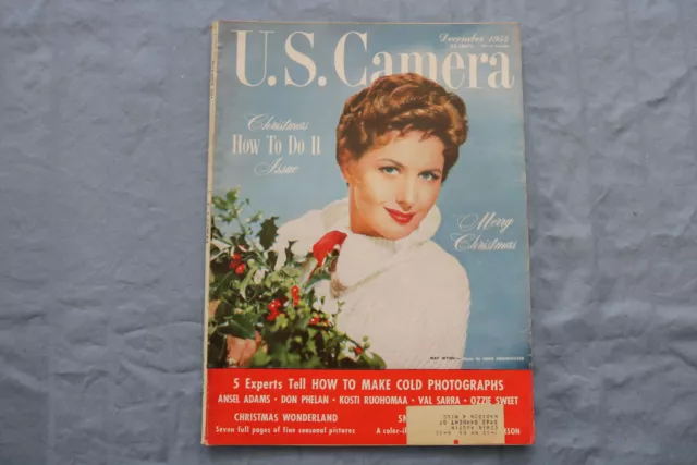 1954 December U.s. Camera Magazine - May Wynn - Merry Christmas Cover - Sp 1195A