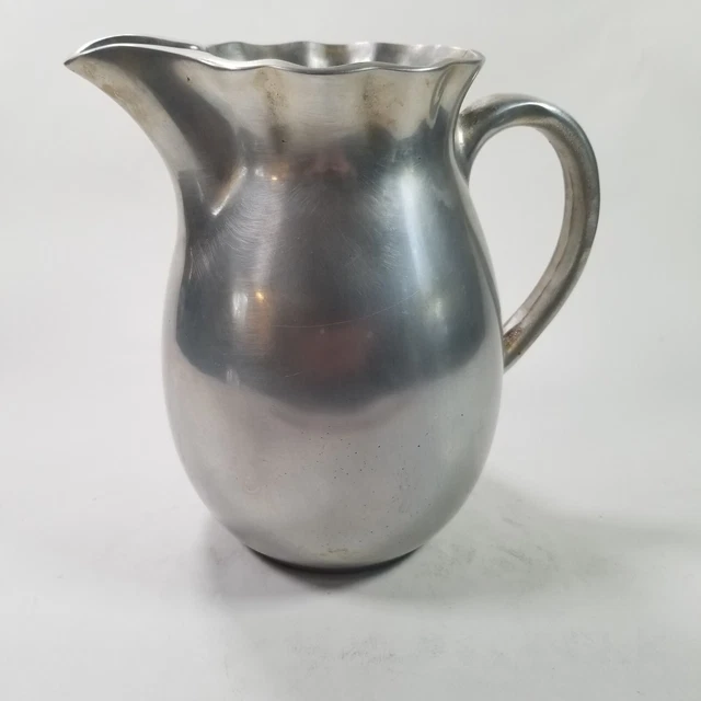 Wilton Co. Armetale Mount Joy Pewter Water Beer Beverage Pitcher 8" Vintage USA