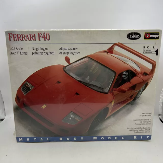 BBURAGO TESTORS 1993 Ferrari F40 1:24 metal body model kit New 