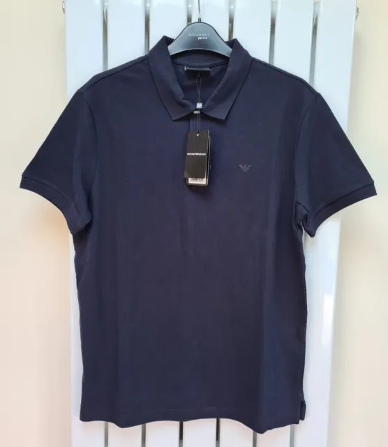 Emporio Armani in Royal blue polo tee shirt Labelled Large but more Medium BNWT