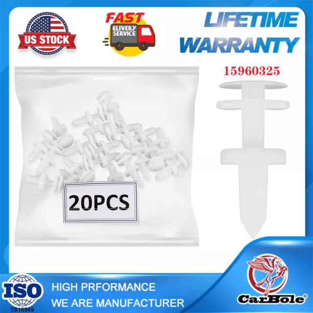 20pcs Car Door Panel Retainer Clips Rivet for GM 15960325 GMC & Chevrolet Chevy