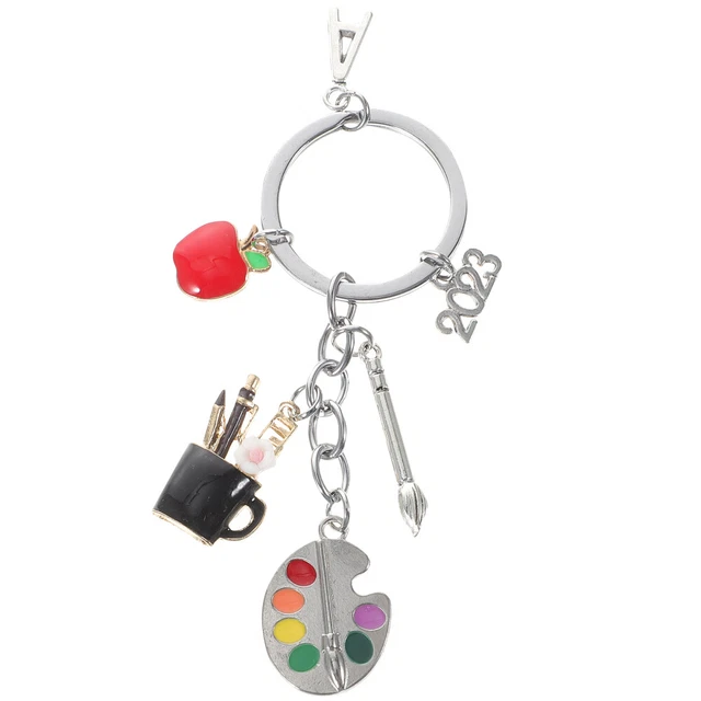 Graduation Party Keychain Grad Theme Key Ring Art Student Graduation Gift