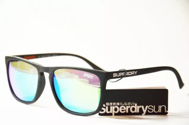 Superdry Sds Shockwave 182 Unisex Kunststoff schwarz Sonnenbrille Neu