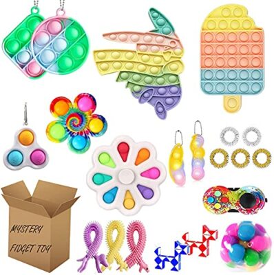 30pcs Fidget Toys Pack for Soulager Le Stress et l'anxiété Fidget Toys Push Pop Bubble Sensory Fidget Toys pour Enfants Cadeaux d'halloween Jouet Anti Stress Enfant Cadeaux pour Enfants B 