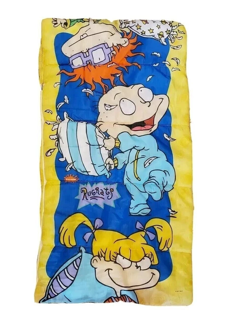 Bolso de dormir vintage 1997 Nickelodeon Rugrats niños lana Tommy Chuckie