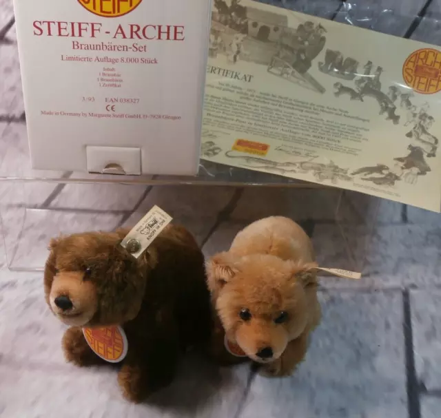 STEIFF- Arche limitiertes BRAUNBÄREN-SET (038327); incl. OVP & Zertifikat