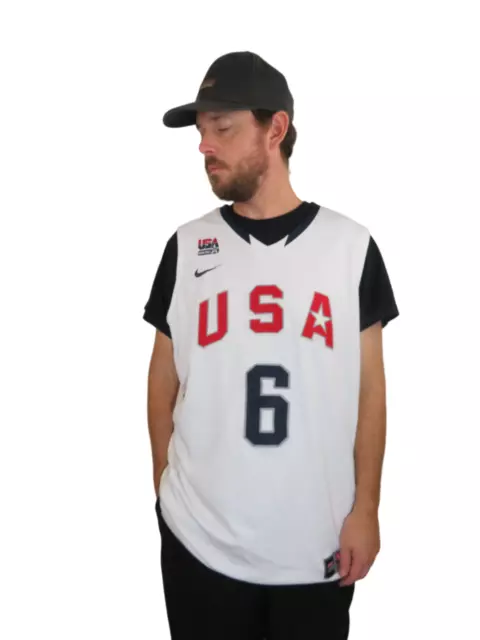 USA Basketball Team Olympic #6 LeBron James Nike Authentic Sewn Jersey XL  NWT