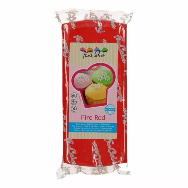 FunCakes Rollfondant Feuer Rot 1kg