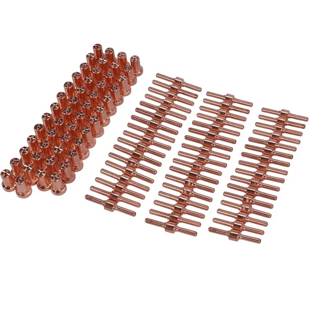 100Pcs Extended Long Plasma Cutter Tip Electrodes Nozzles Kit ConsE6