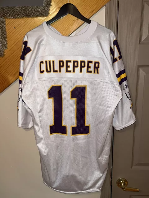 Vintage Reebok NFL Minnesota Vikings Daunte Culpepper 11 White Jersey Size 2XL