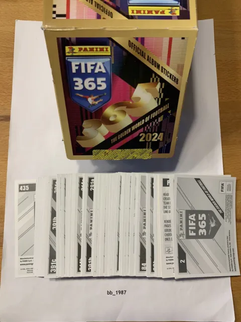 Panini - FIFA 365 2024 (24) Golden World Football - Set of 124 different Sticker
