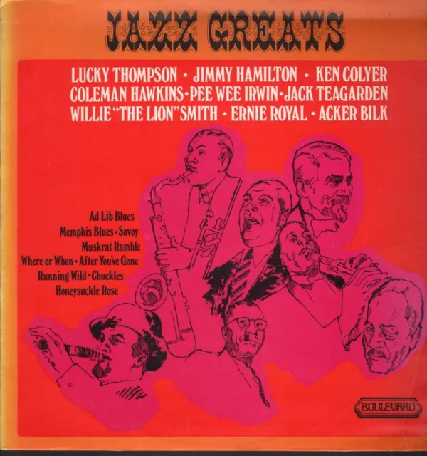 Various Artists Jazz Greats LP vinyl UK Boulevard 1974 compilation 4131