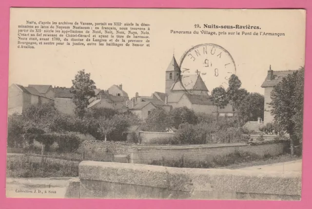 89 - NUITS SOUS RAVIERE - Panorama du Village, pris sur le Pont de l'Armançon