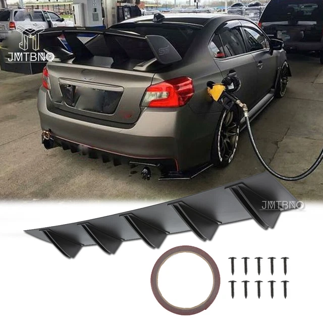 For Subaru WRX STI Car Rear Diffuser Bumper Fins Spoiler Lip Splitter Lower Lips