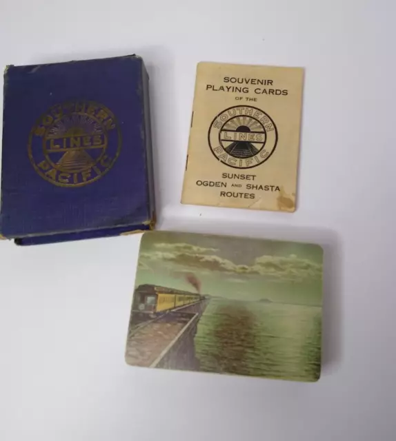 Vintage Southern Pacific Lines Playing Cards Railroad Advertising Train history