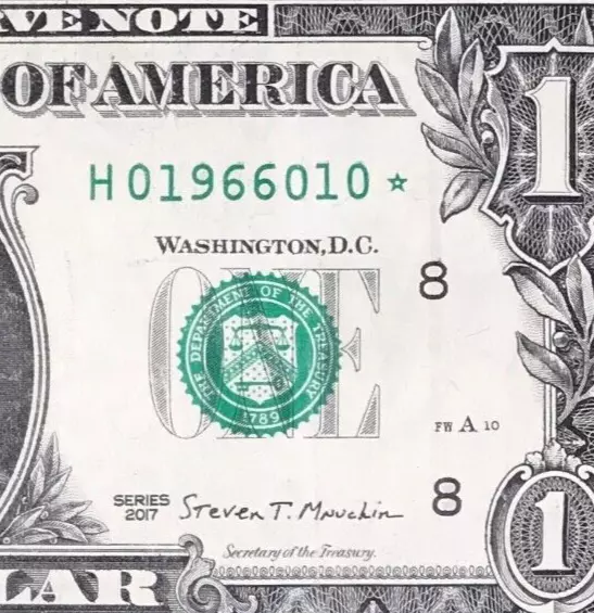 1966 October : H 01966010 *  YEAR & MONTH $1 Dollar Bill