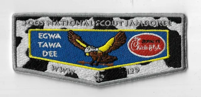 OA Egwa Tawa Dee Lodge 129 2005 National Scout Jamboree S62 Flap GRY Bdr. GA [MX