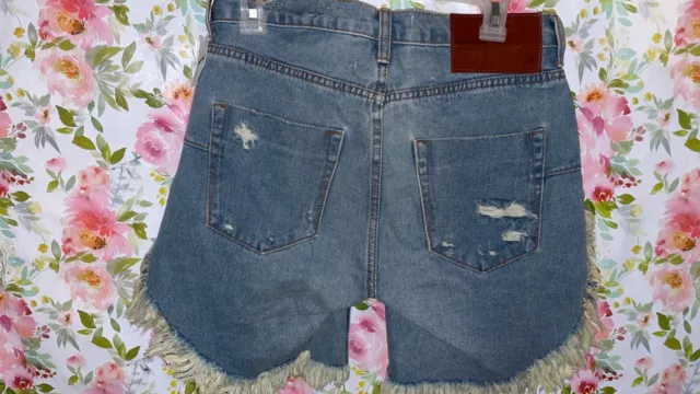 One Teaspoon Royale Outlaws Denim Cut Off Shorts-25-$108 2