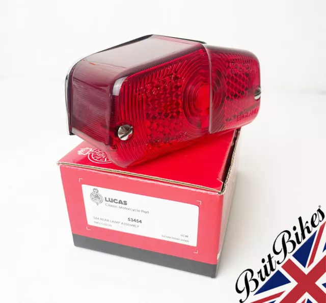 Genuine Lucas L564 Rear Lamp 53454 19-1014 Triumph, Bsa, Norton, Amc (1955-70)