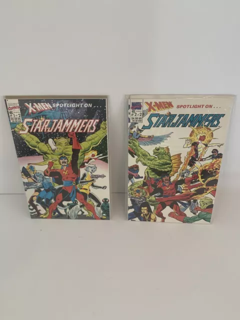 COMIC X-Men Spotlight on... Starjammers #1 & #2 (1990, Marvel)