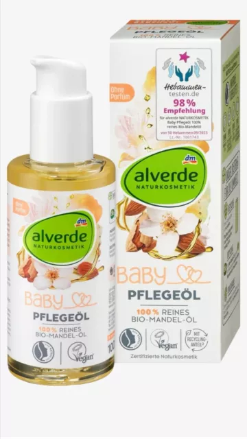 alverde Baby Babyöl  100% reines Bio-Mandelöl,  100 ml