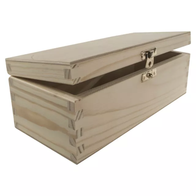 Wooden Box with Lid 13x13x13cm /Small Square Cube Plain Decorative Pine  Storage