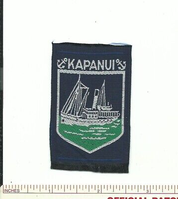 Bu Scout International New Zealand Kapanui Woven Ship Patch District Badge Nz !!