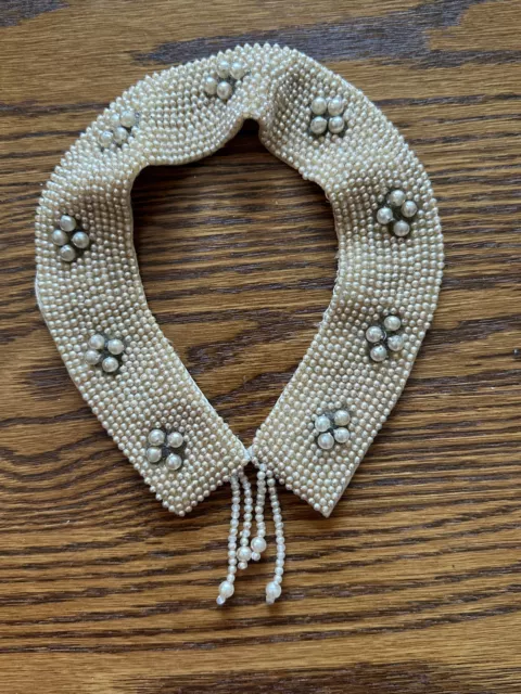 Vintage, 1950’s Truly Regal Art Craft Beaded Collar Made In Japan