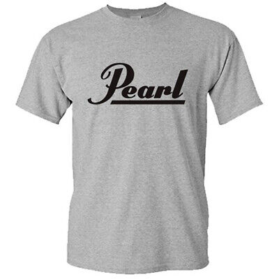 Pearl Drums Logo Men's Grey T-shirt Size S to 2XL