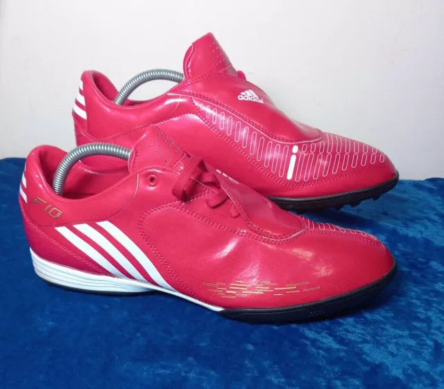 Adidas F10 Football Astro boots 2009 Model Red. Size 10 UK.