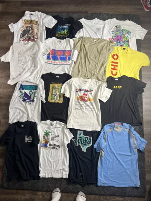 Mens Vintage T-shirt Lot Of 40 Tees Wholesale Bundle 70s 80s 90s Y2K Large/XL