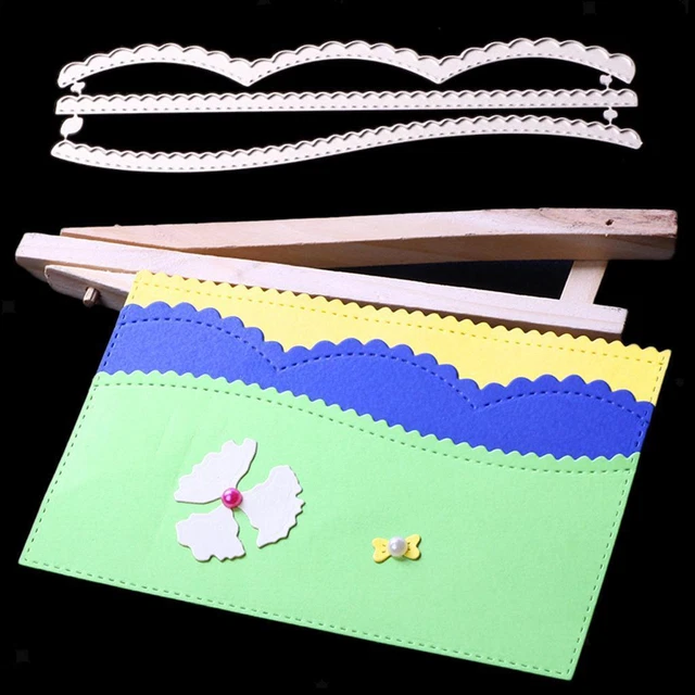 Plaque De Gaufrage 'Vagues De La Mer' - Matrice Pour Scrapbooking, Cartes Et Artisanat Papier, Dimensions 10x15 Cm