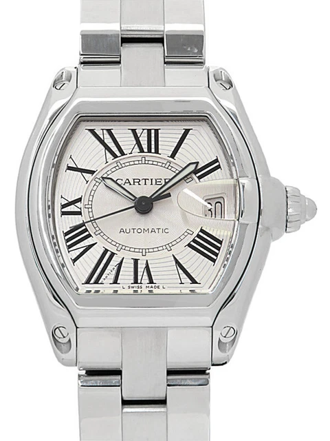 Auth Cartier Watch Roadster Lm W62025V3 2510 Automatic Case:44X36Mm Ss F/S Auth Cartier Watch Roadster Lm W62025V3 2510 Automatic Case:44X36Mm Ss F/S