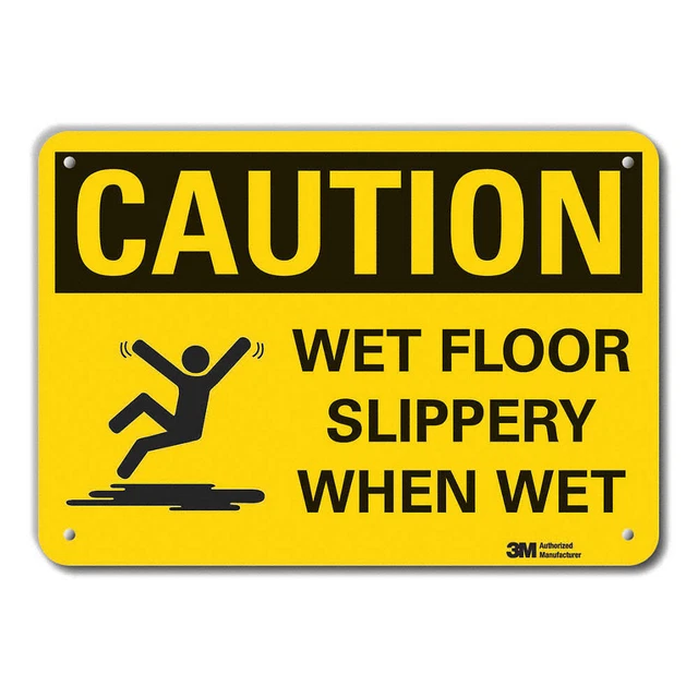 LYLE LCU3-0495-RA_14x10 Caution Sign,10 in x 14 in,Aluminum