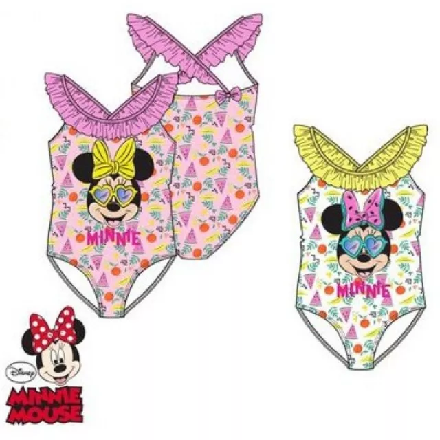 Minnie Maus Badeanzug Bademode in 2 Varianten Disney Größen: 98 104 116 128