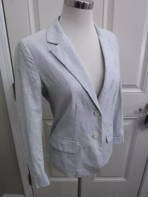 New LUCKY BRAND 2 Blue Pinstripe Button Dress Casual Business Blazer Jacket