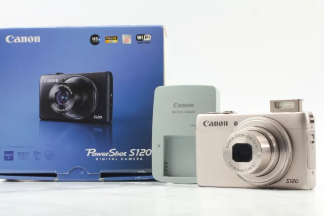 [Near MINT in Box] Canon Digital Camera PowerShot S120 Silver From JAPAN