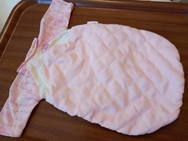 Zapf Little Baby Annabell Pink/Cream 36cm Sleeping Bag No Doll GR8 Condition