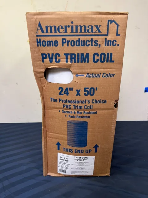 Amerimax Home Products 24" x 50' bobina de recorte de PVC blanco brillante