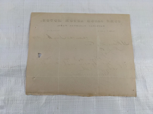 1879 Mackinac John Jacob Astor House Antique Letterhead Letter Receipt Paper 5