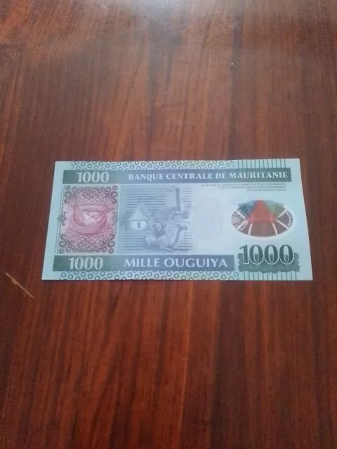 1000 Ouguiyas Mauritania 2014 Unc Polimero