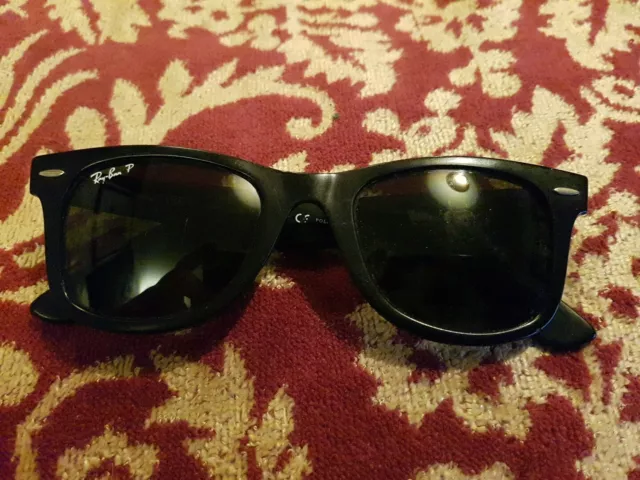ray ban Rayban wayfarer polarized Sunglasses Black (1)